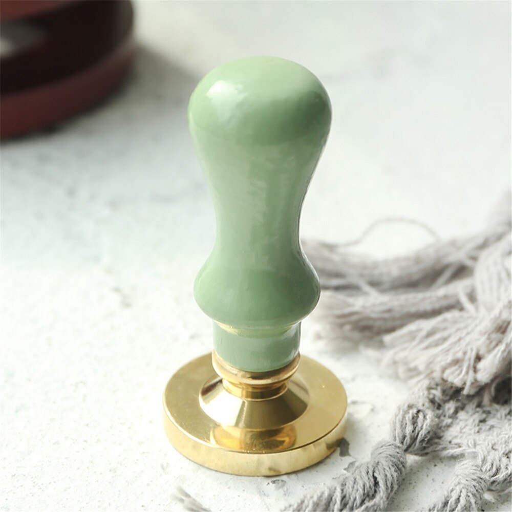 Sellos de madera Retro sello de cera DIY tarjeta postales sobres herramientas para sellado de de boda suministros de arte: green