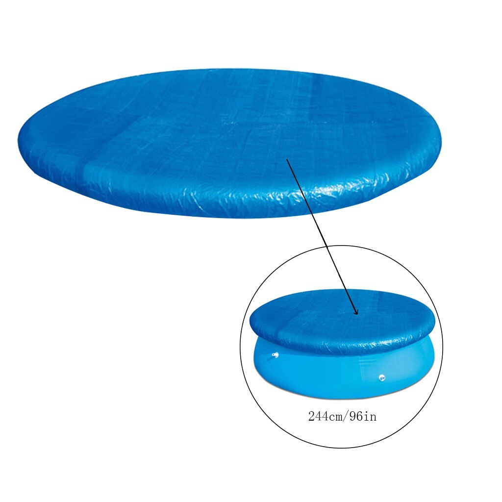 Tela de cobertura para piscina de gran tamaño, herramientas de limpieza, pañal con cubierta para polvo, lona tejida PE redonda para jardín al aire libre