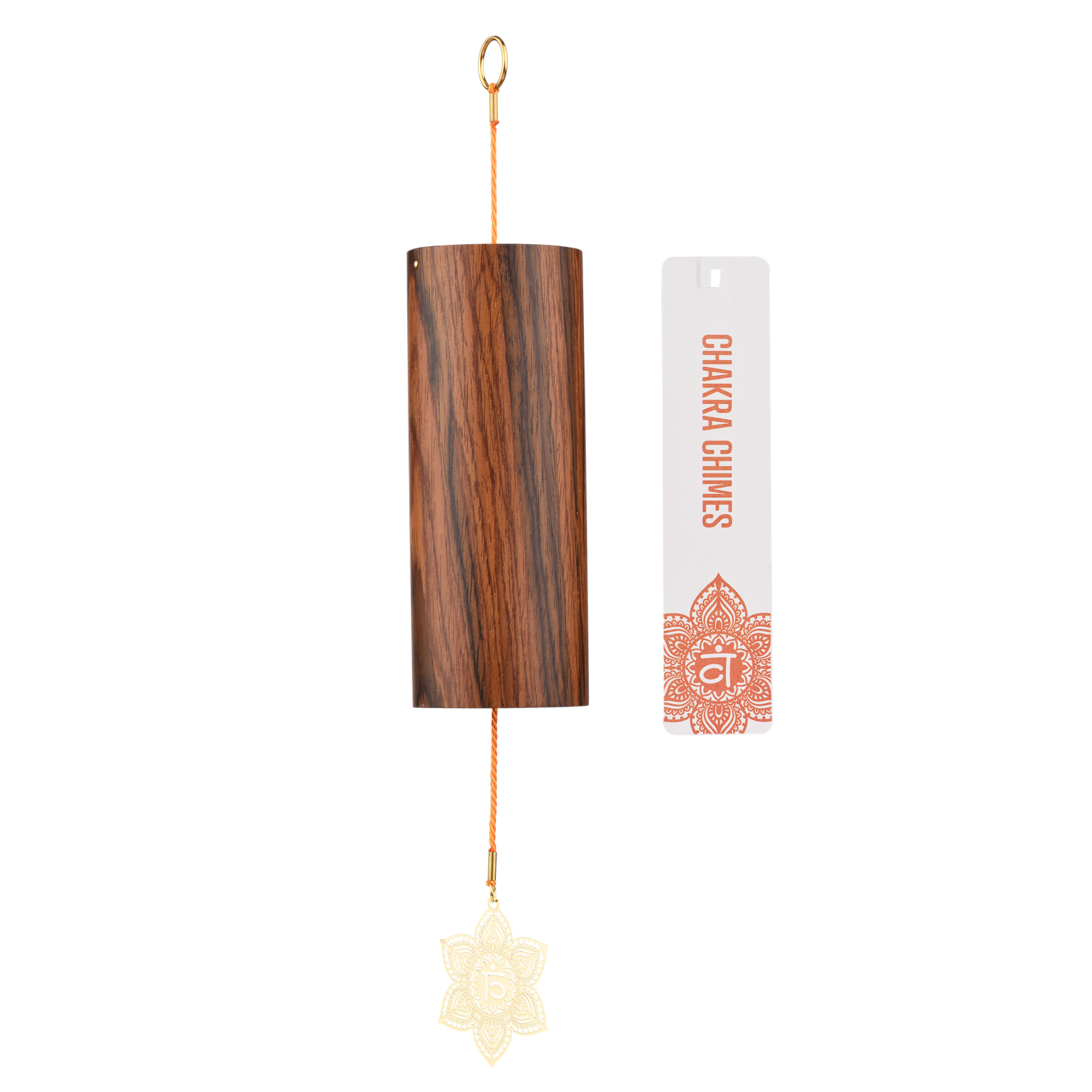 Carillón de viento de bambú Natural para Chakra, campana de viento de meditación para jardín al aire libre, Patio, decoración del hogar, meditación, relajación: Sacral