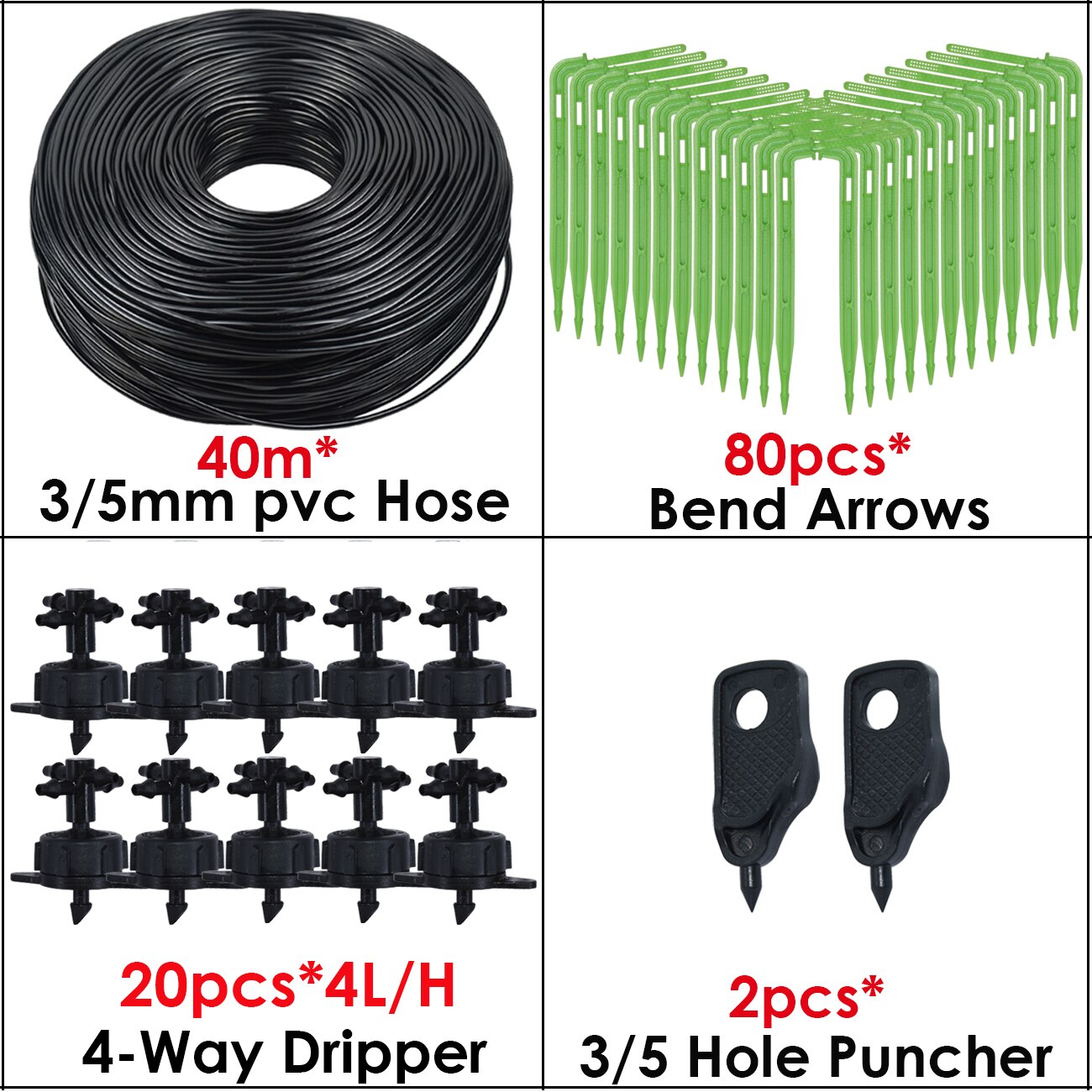 KESLA 10-100M 2L 4L 8L/H Garden Micro Drip Irrigation 1/8'' Hose Emitter Watering System Kit 3/5mm Arrow Dripper Tool Greenhouse: light green