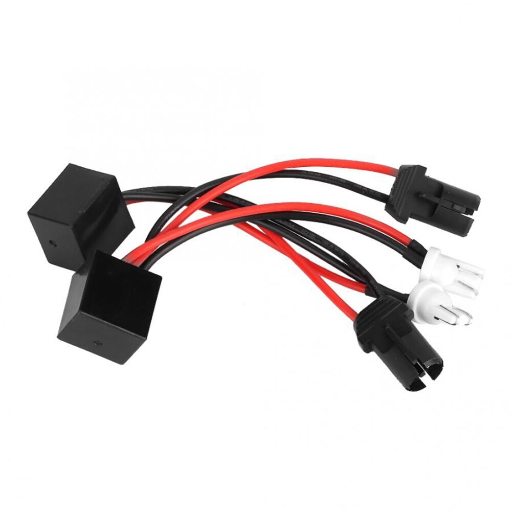 2pcs T10 LED Light Canbus Headlight Decoder Anti Flicker Error Canceller Halogen to LED Adapter for Turn Signals
