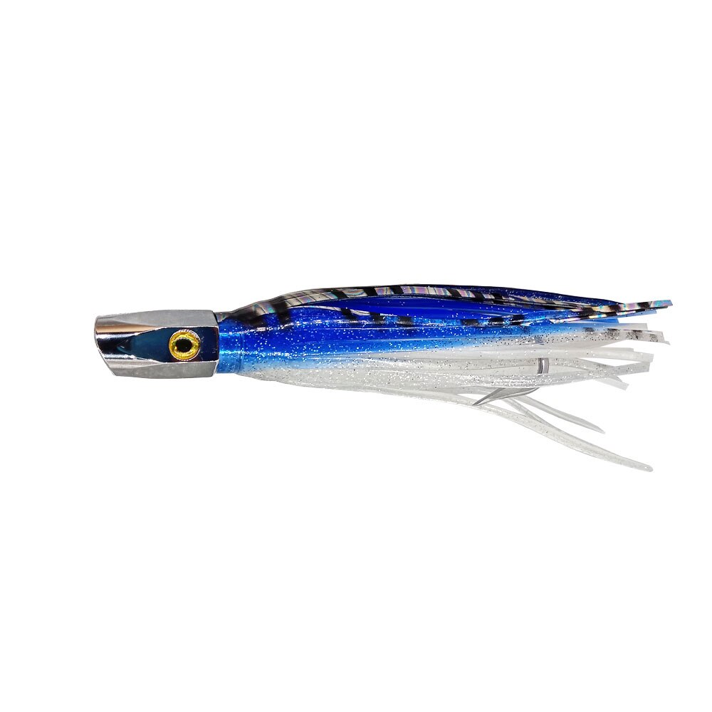 AS 1PC 21cm90g Trolling Bait Copper Head Seawater Lure Octopus Squid Skirt Angler Drag Fishing Marlin Tuna Boat Pesca Leurre: blue