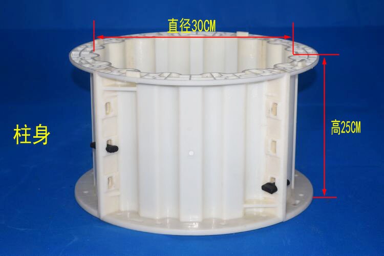 Pilier romain en béton rond Durable de modèle Multi d'abs de 40cm /15.7in avec le bec, les feuilles et le gaufrage simple: GF-1040