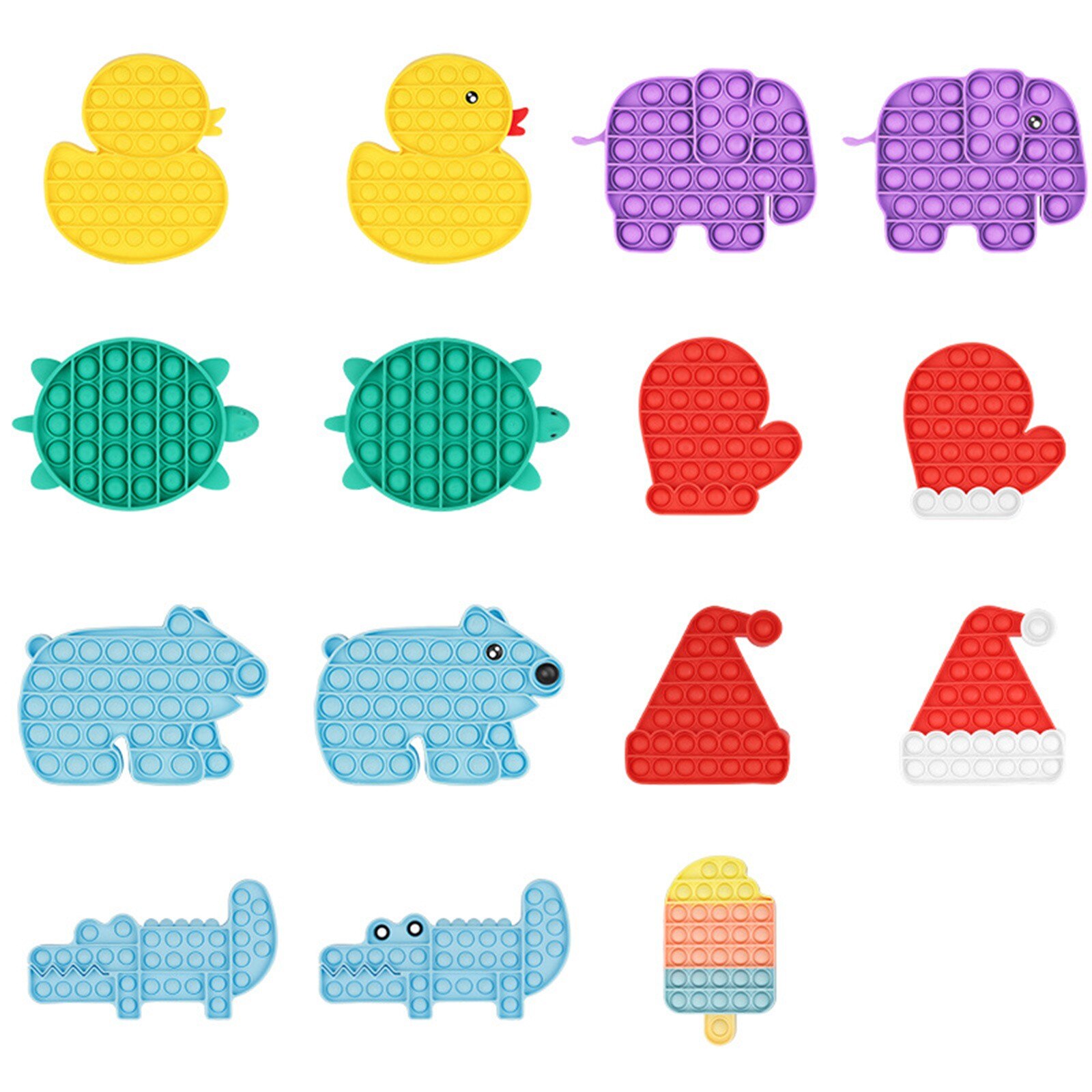 Kawaii divertente antistress Pop Fidget Toy regalo adulto Push Pop Bubble Pop sensoriale giocattolo per alleviare l'autismo Reliver giocattoli antistress