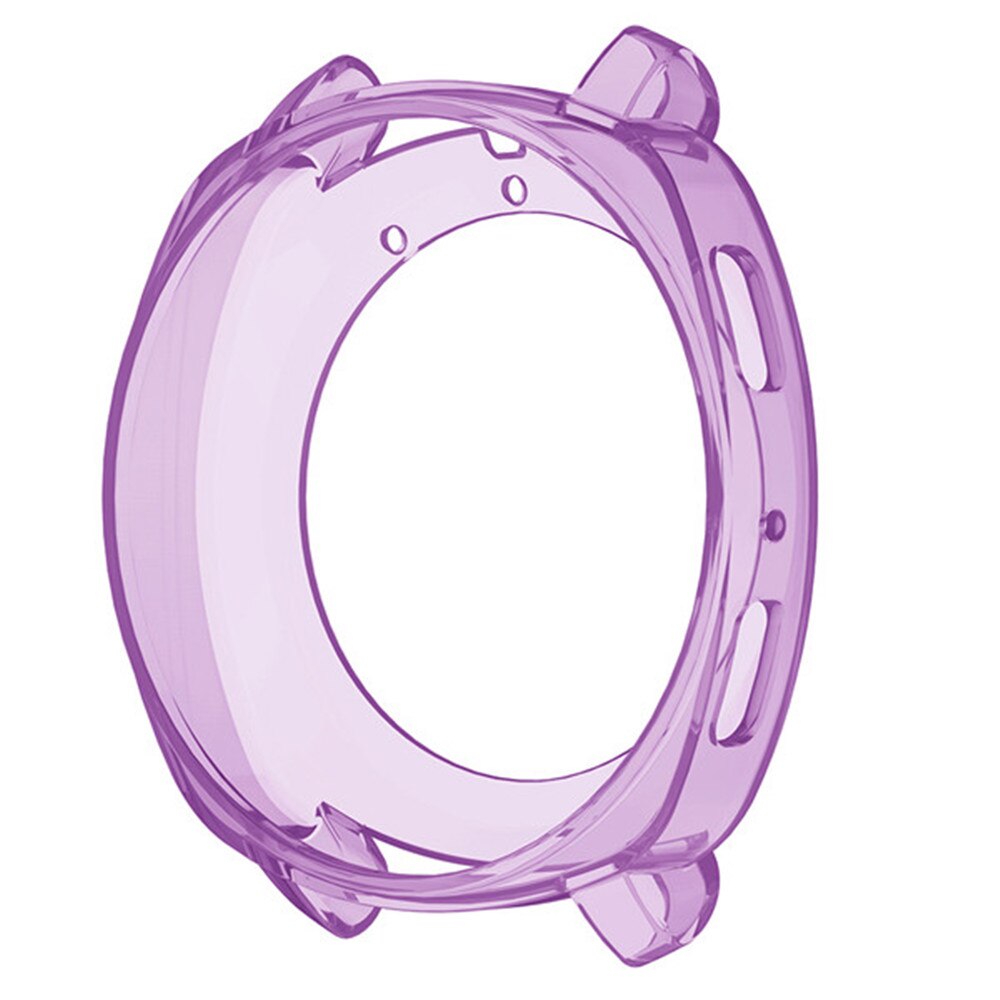 Tpu-bestendige, transparante siliconen beschermhoes voor horlogekasten van samsung gear sport-horloges: Paars