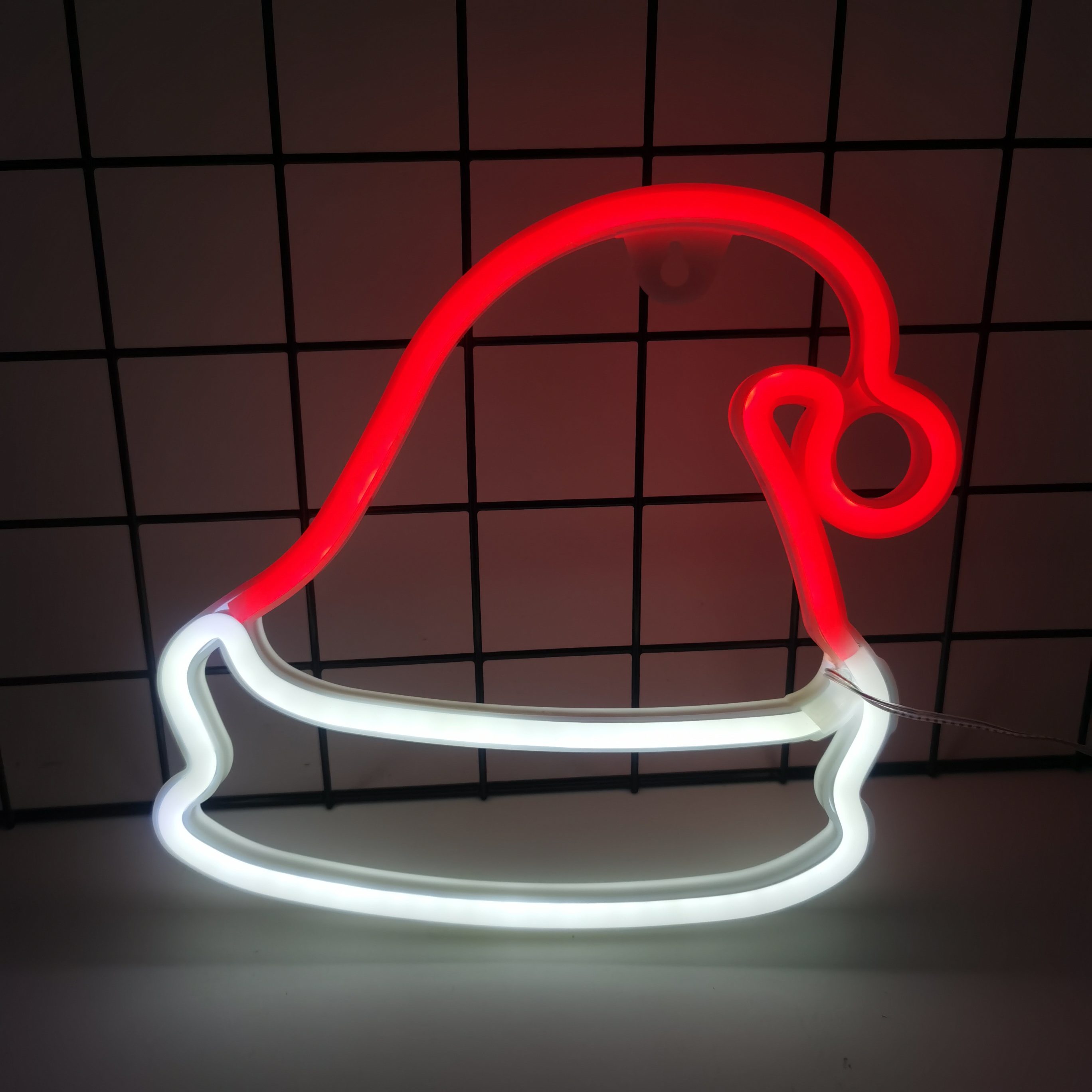 Luces decorativas navideñas, lindas luces LED de alce y Papá Noel, alimentadas por USB o con pilas, navideños, decoración de habitaciones: Gris claro