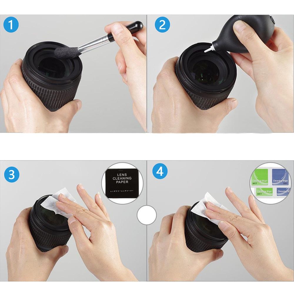 Professionele Dslr Lens Camera Cleaning Kit Spuitfles Lens Pen Borstel Blower Cleaning Set Voor Camera