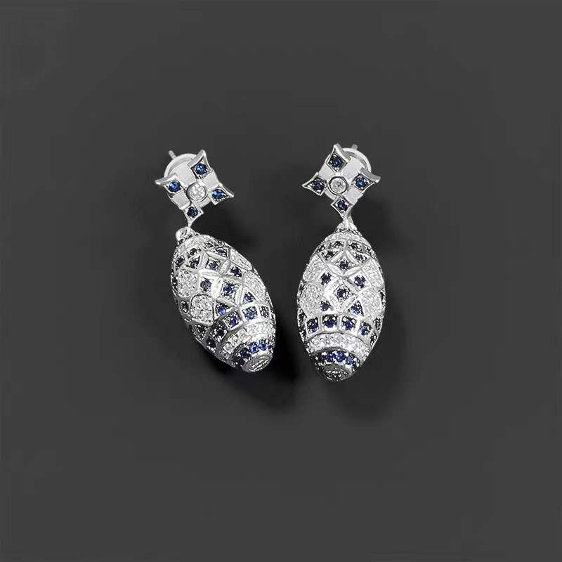 2022 Cross Patroon Ovale Hanger Oorbellen, Marokkaanse Vrouwen Sieraden