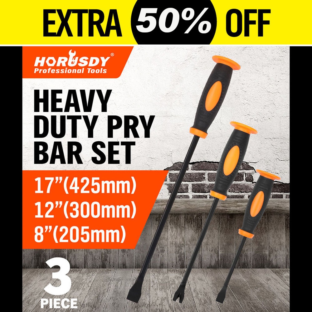 HORUSDY-Juego de Herramientas de palanca de alta resistencia, extractor de clavos, cincel, herramienta de reparación de automóviles, removedor de mano, 3 uds.