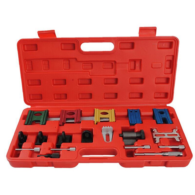 Universal 19Pcs Engine Pulley Timing Belt Camshaft Flywheel Locking Tool Set Kit