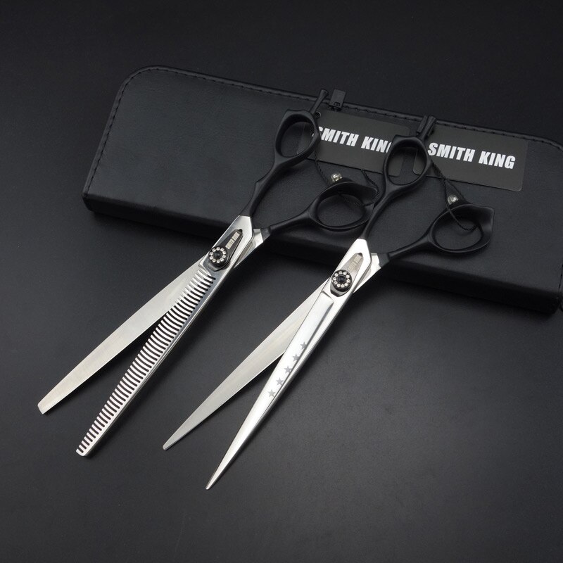 SMITH KING 8" PET Dog GROOMING SCISSORS Cutting shears&Thinning Shears Elastic paint handle + kits SUSP440C K229: 2 pieces set