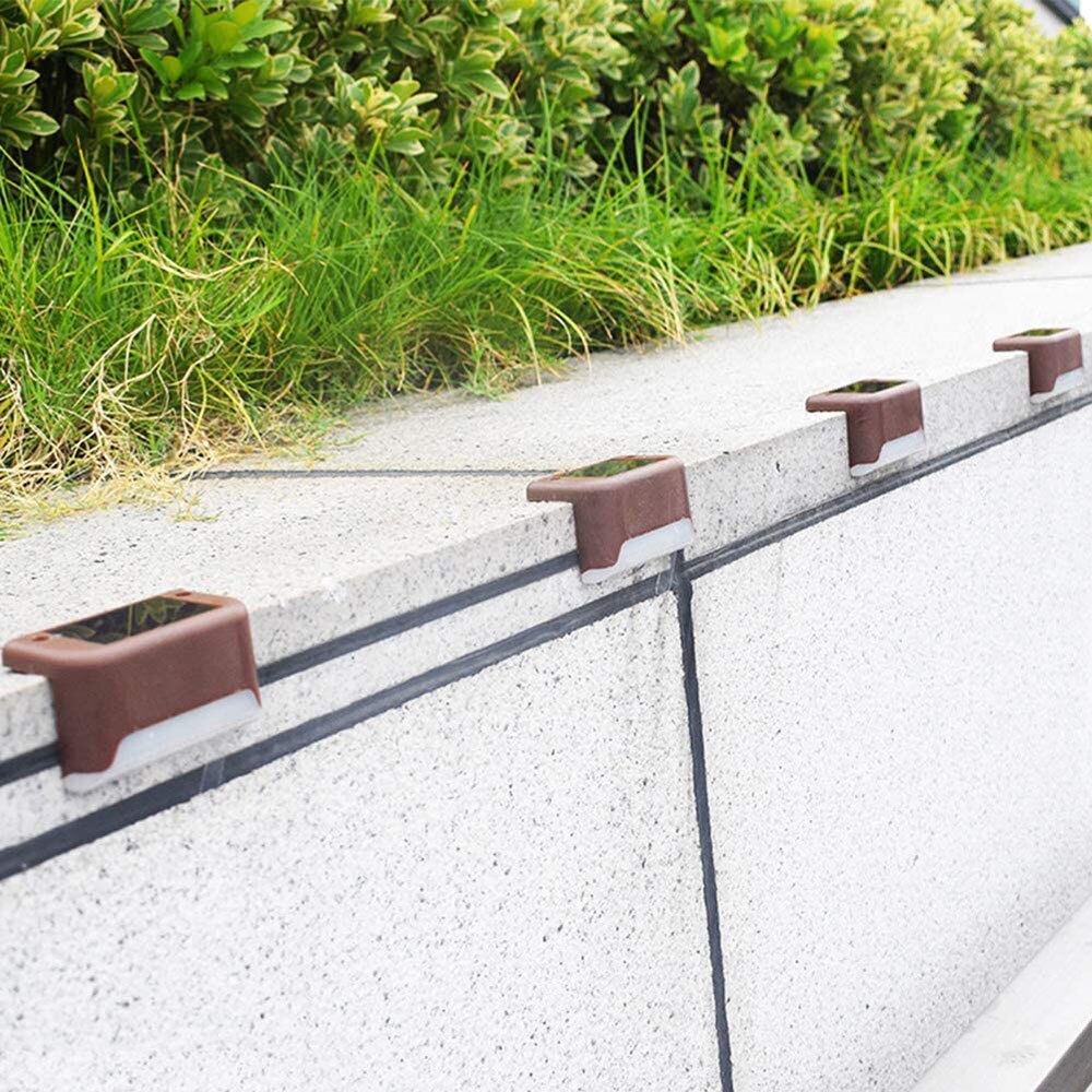 4/8 Packs LED Solar Deck Lights IP65 Waterproof Outdoor Garden Pathway Patio Stairs Steps Fence Lamps