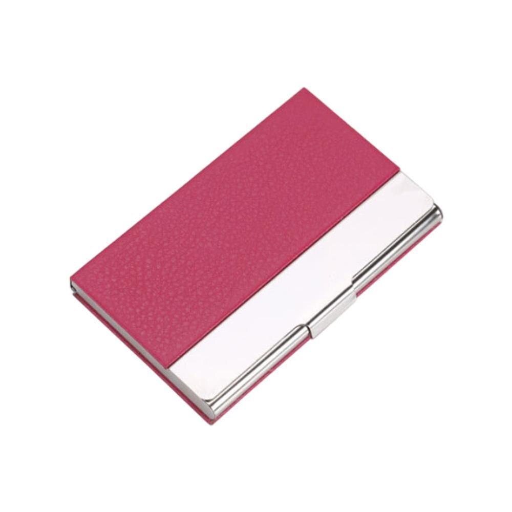 Large Capacity Business Card Case Metal Women Men Business Card Box Aluminum Card Holder Credit Metal Case Hol L2J2: plum