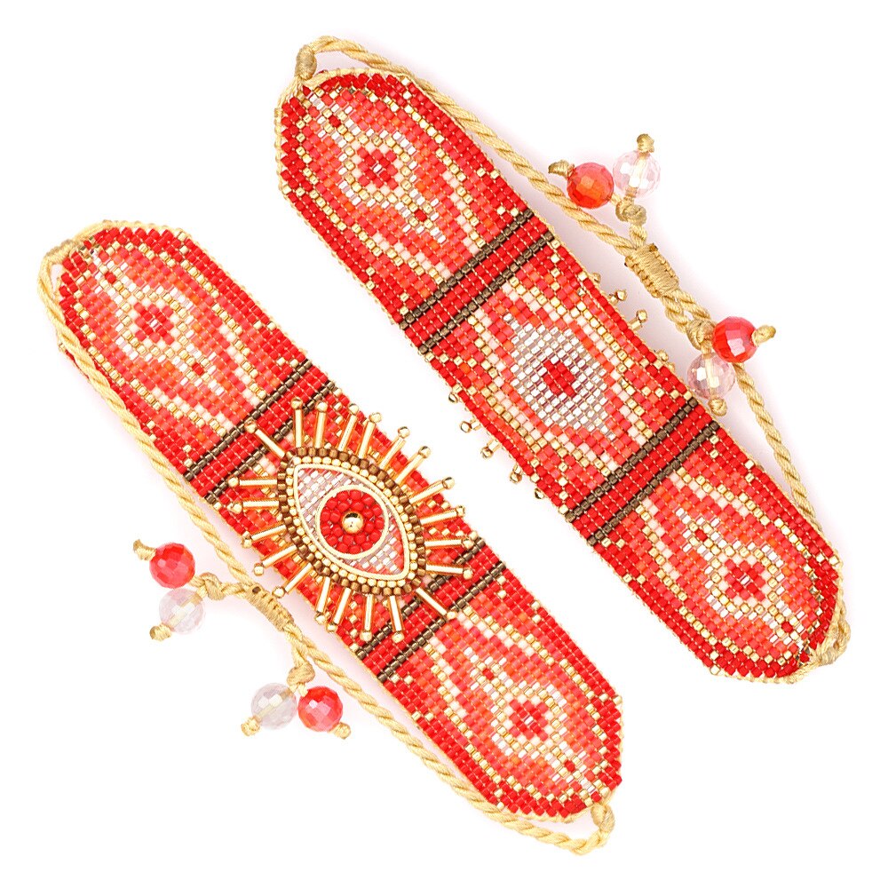 ZHONGVI Evil Eye Bracelet For Women Trendy Jewelry MIYUKI Lucky Pulseras Mujer Moda Unique Bracelets Handmade Loom Woven