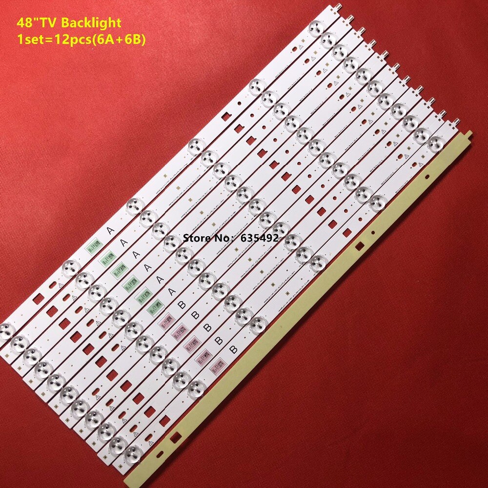 led backlight screen For KDL-48W600B LG LNN0TEK 48LNCH FHD NDS0EM A/B 1set =12pcs (6pcs A+6pcs B