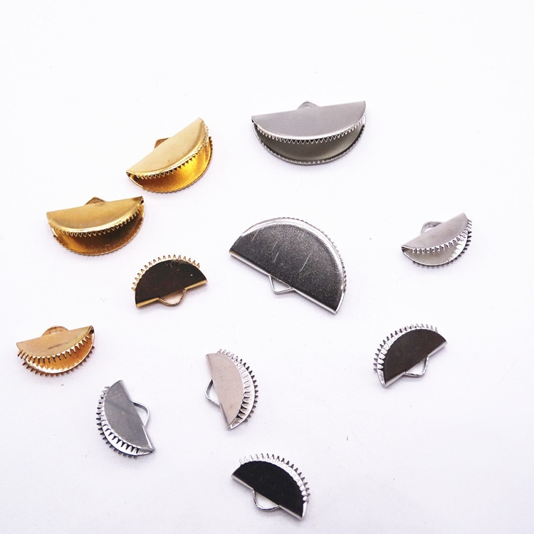 Round Flat Tassel Top Beads Cap Alloy End Tip Cap Cap Cord Cap Tassels topper Making DIY Handmade craft tassels AlinaCraft