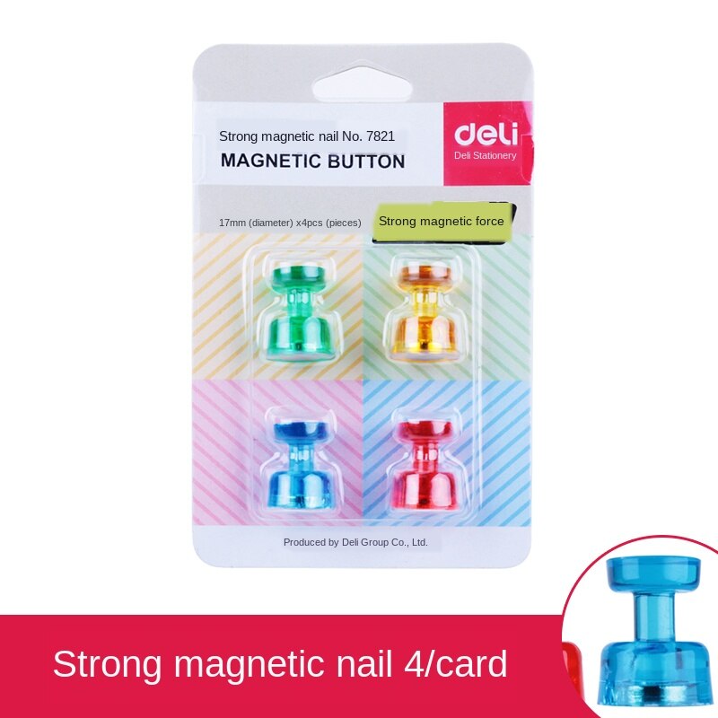 Whiteboard Magnetische Nail Whiteboard Magnetische Gesp Kleurrijke Schoolbord Stickers Magneti Leermiddelen Magnetische Sucker: 4pcs