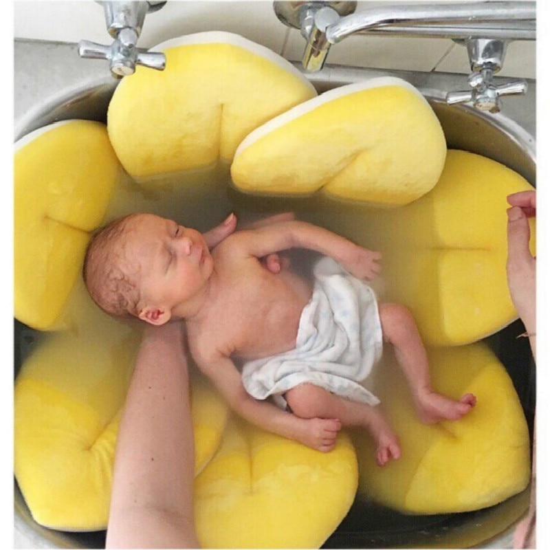 Antislip Baby Douche Bad Bloem Pad Bad Zuigeling Pasgeboren Veiligheid Bad Ondersteuning Kussen Bad Mat Pasgeboren Douchestoel