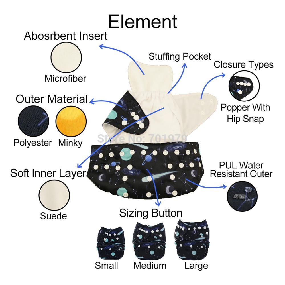 ! alvababy klut bleie posisjon digital lomme stoff bleier baby vaskbar baby bleie med 1pc mikrofiber innlegg