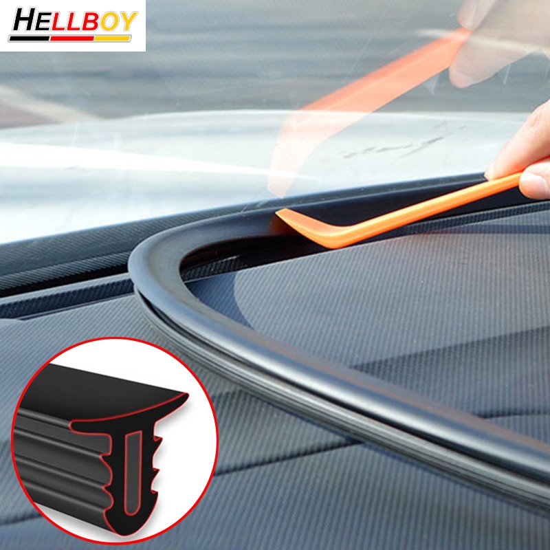 Tiras de sellado de goma para Panel de salpicadero de coche, accesorio a prueba de ruido, para VW Tiguan Golf Polo Passat Scirocco Beetle, parabrisas, 1,6 m