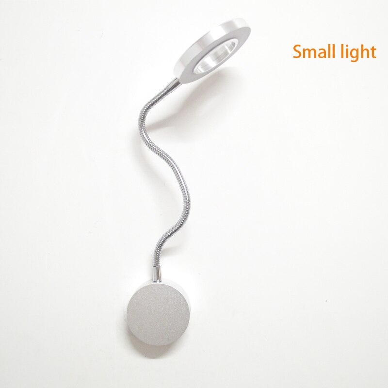 LED-tuyaux-mur-applique 5W 360 ° Chambre à coucher Flexible avec interrupteur à LED, anneau lumineux pour Selfie, lapms muraux d'intérieur pour maquillage, lecture sur le chevet