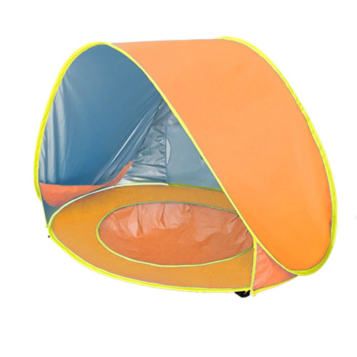 Outdoor Indoor Baby Beach Tent Children Waterproof sun Awning Tent Kid Camping Sunshade BeachUV-protecting Sunshelter with Pool: Orange