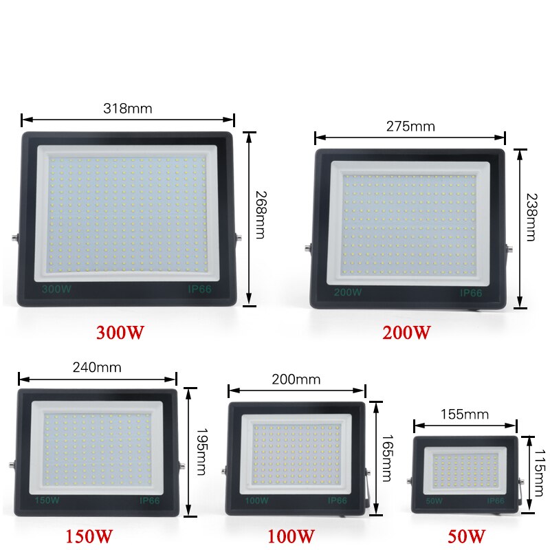 300w led valonheitin 220v ulkovalaistus  ip67 karkaistu lasi valonheitin puutarhaprojektorin valo 200w 150w 100w