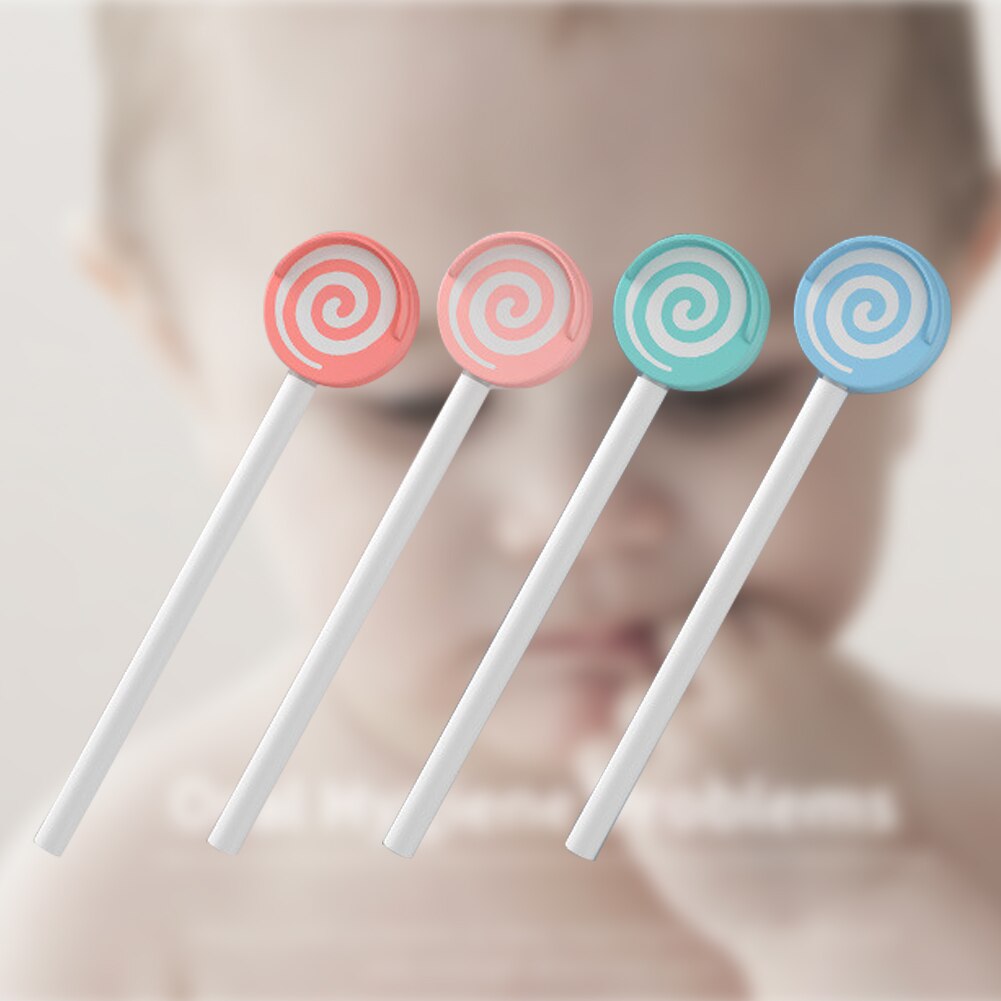 Lollipop em forma de saúde língua cleaner para crianças ferramenta anti-deslizamento ferramenta de limpeza da criança eco-friendly boca raspador mau hálito
