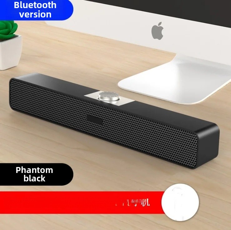 Schreibtisch Laptop Bluetooth Lautsprecher USB Lange Bar Drahtlose Bluetooth Verdrahtete Klang Universal- Heimgebrauch Bass Kanone Motorrad Klang Sys: Blau