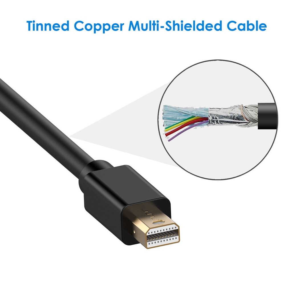 Gold plated Mini DisplayPort (Mini DP) to DVI Cable Thunderbolt Port Compatible