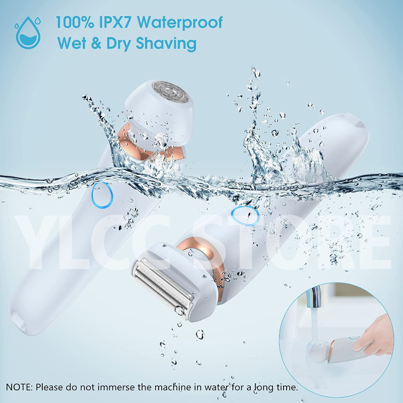 Elektrische scheerapparaten voor vrouwen 2-in-1 bikinitrimmer Gezichtsscheerapparaten Ontharing voor oksels Benen Dames Body Trimmer IPX7 Waterdicht