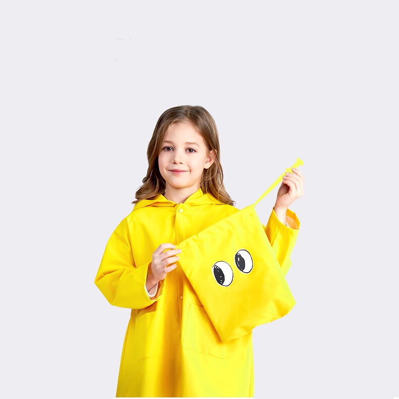Barn bebis regnkappa dagis dinosaurie barn stor klass poncho barn barn poncho vår och höst 2-6 år: Gul / Xxl