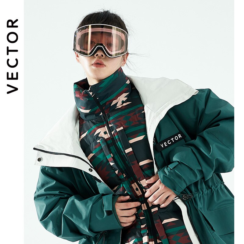 VECTOR Ski-Gafas de esquí de doble capa UV400, con protección UV antiniebla, gafas de esquí grande, gafas de Snowboard para hombre y mujer