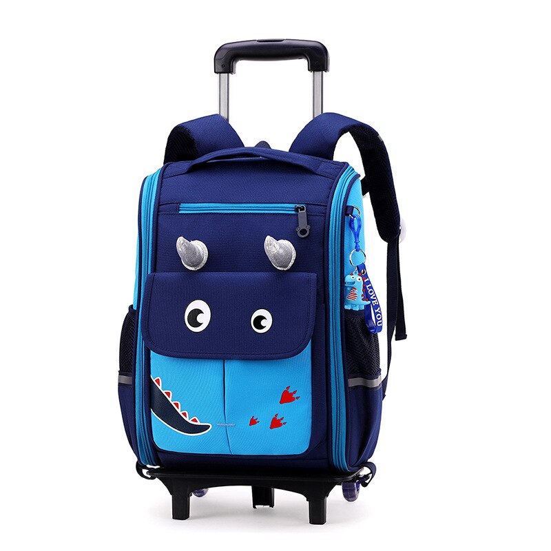 Zaino per scuola zaino per studenti ad alta capacità zaini per bambini carrello con ruote zaino per bambini ruote: 2 wheels dark blue