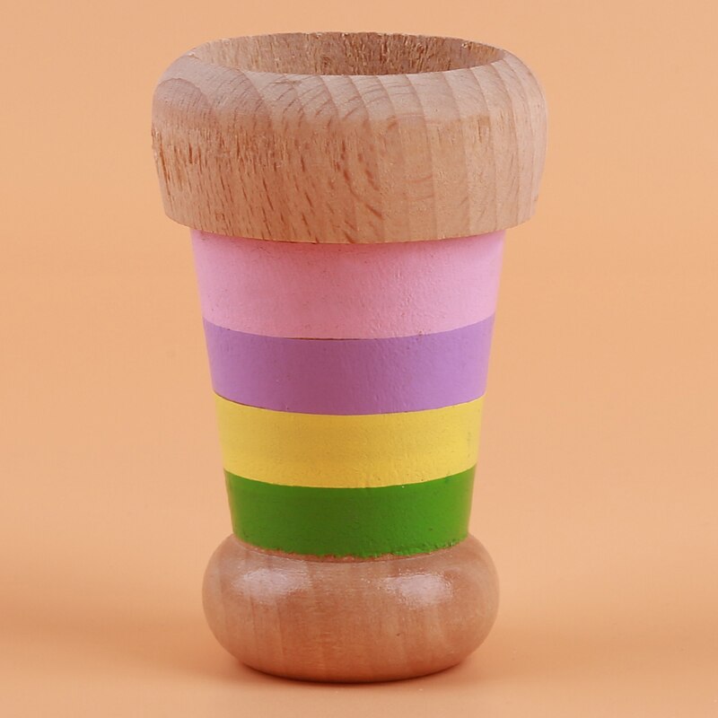 Rainbow Wooden Toys Cute Mini Kaleidoscope Bee Eye Effect Polygon Prism Classic Toys For Chldren: color2