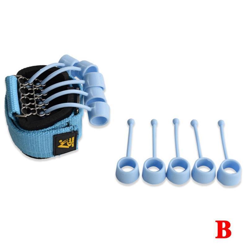 Finger Gripper Strength Trainer Extensor Exerciser Finger Flexion Extension Training Device with Resistance Band Finger Strength: Blue
