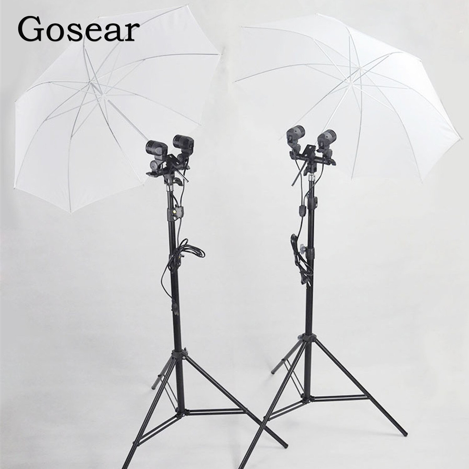Gosear 85cm fotografering studie video foto lys paraply hvid gennemskinnelig diffuser flash blødt paraply tilbehør
