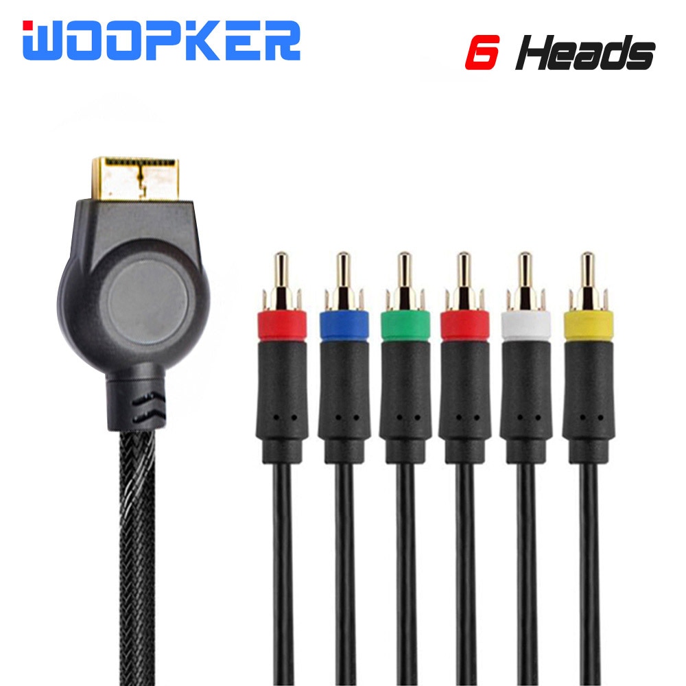 Multi AV Out Cable 1.8m 6FT Component for PlayStation 3 PS3 PS2 Game Accessories Connect TV Sound Lead Braided Cables