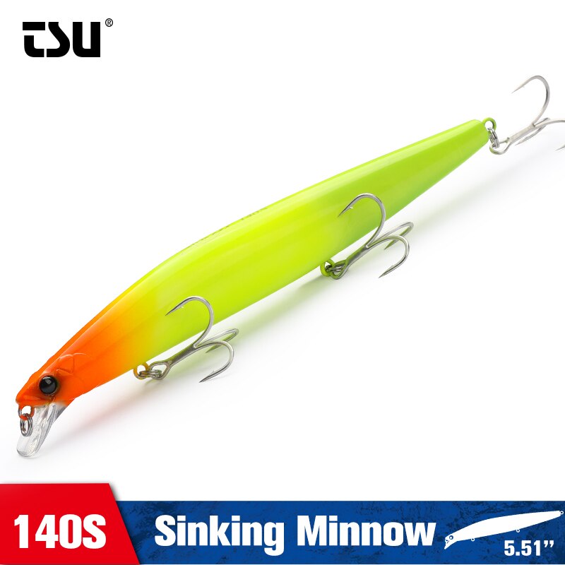 TSURINOYA 140S Sinking Minnow 140mm 26g Ultra Long Casting Fishing Lure STINGER Seabass Tuna Sea Inshore Fishing Hard Bait Model