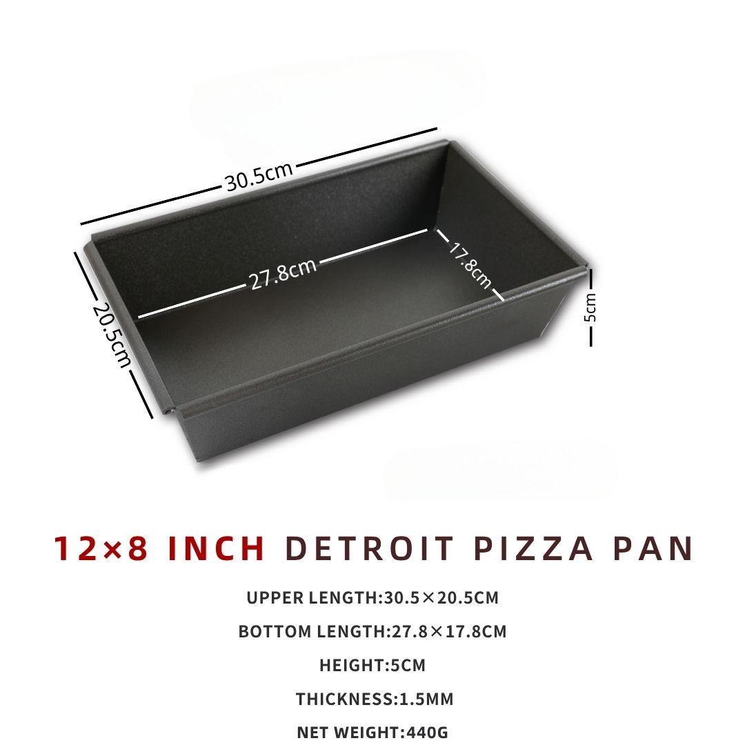 6 ~ 10 inch Detroit Style Pizza Pan Deep Dish Pizza Pan, Pizza Pan, Vierkante Bakpan, Bakvormen Keukengerei, Aluminium: Donkergrijs