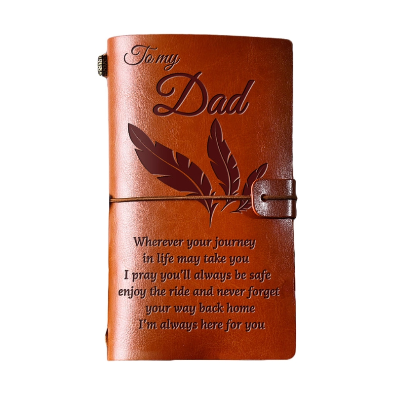 Cuaderno de diario artesanal , diario de cuero grabado, libro de notas para mensaje para mi hija/a mi esposa, bolsillo de escritura a mano: Otros
