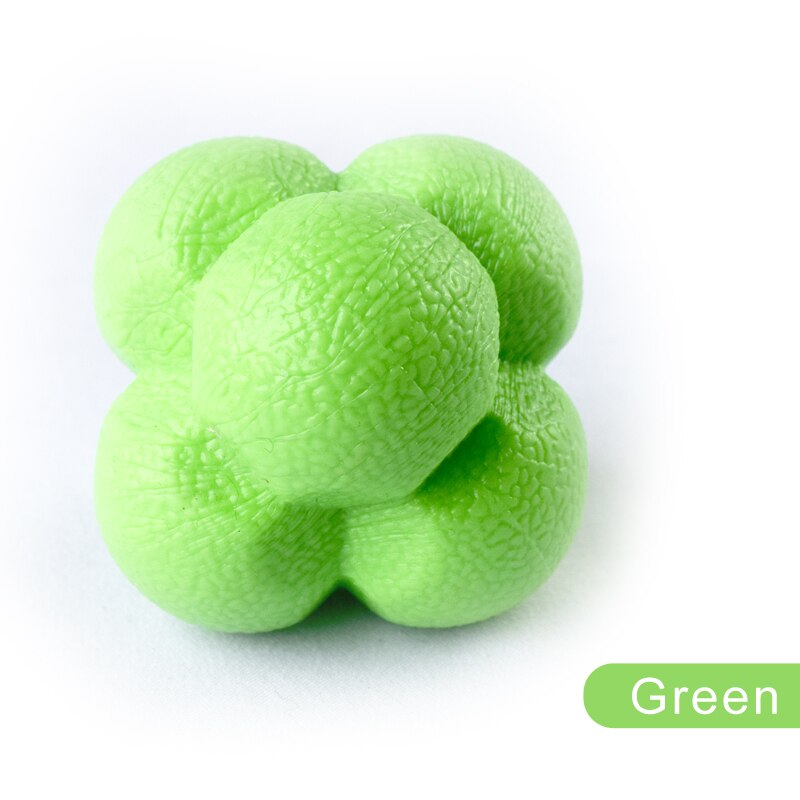 Silicagel Agile Gecoördineerd Reactie Oefening Fitness Training Bal 5.5Cm Zeshoekige Reactie Bal: green