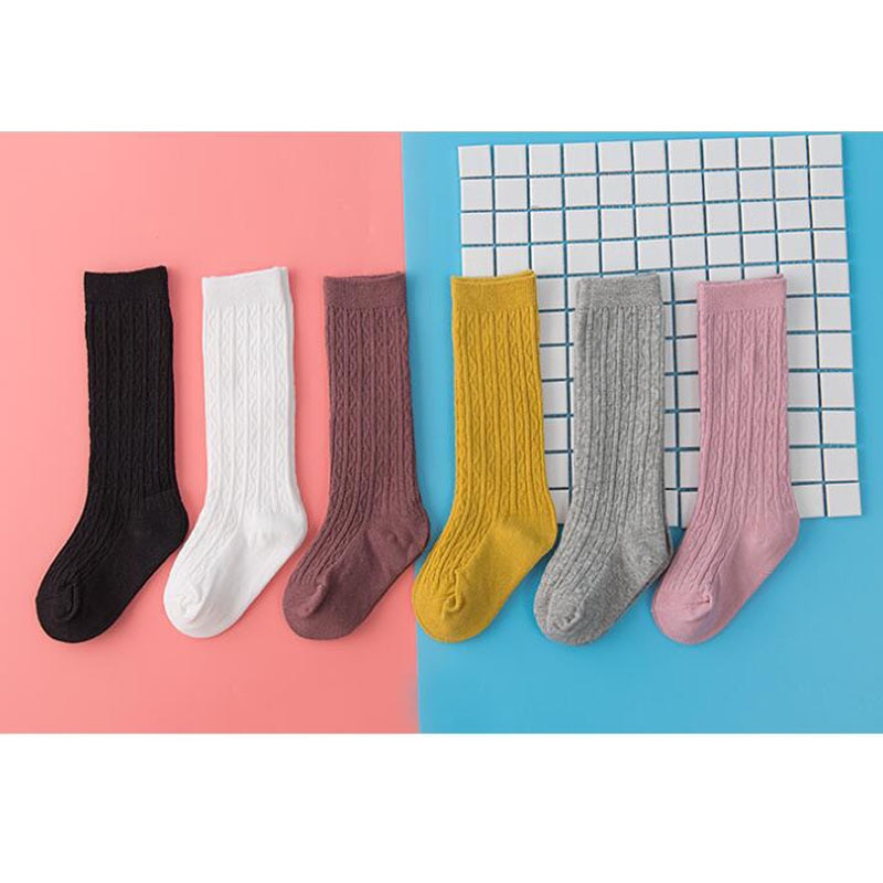 Baby Sokken Katoen Effen Kleur Baby Meisje Sokken Winter Lente Baby Peuter Knie Hoge Baby Boy Sokken Sokken Calcetines