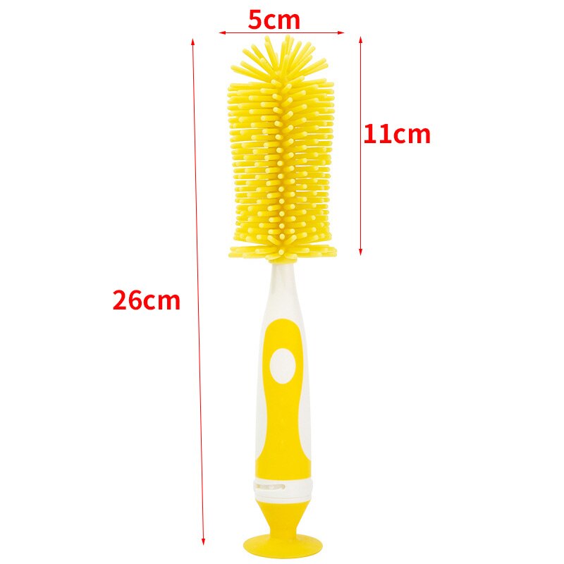 Bambino Multifunzionale della Bottiglia Del Silicone Pennello 360 Gradi Girevole Bottiglia Spazzola di Pulizia