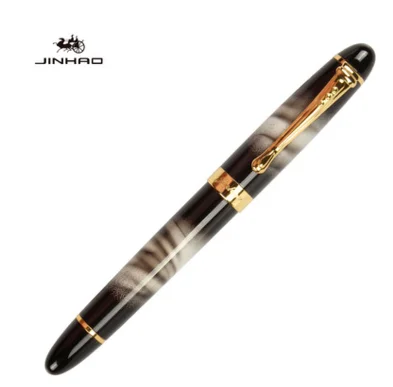 IRAURITA Fountain Pen Jinhao 450 Metal Ink Pens Caneta Tinteiro Pluma Fuente Office Black: Mixed Color / OBB