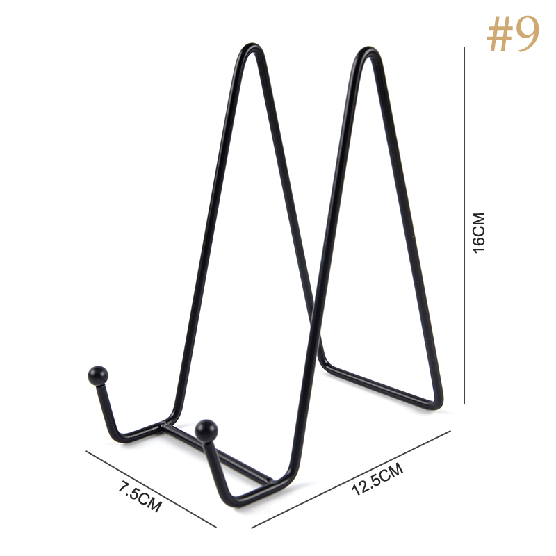 1pc Platte Display Stand Bild Staffelei Metallplatte Ständer Halter Display Bilder Rahmen Foto dekorative Platte Teller Tischplatte Kunst: RED