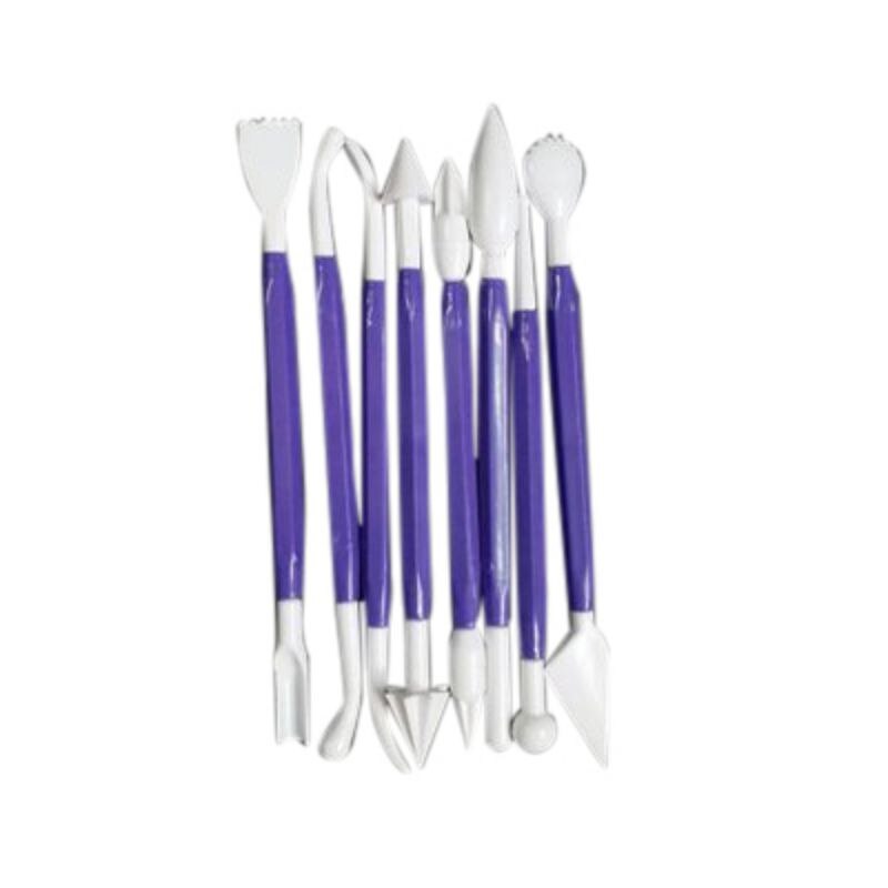 Cake Decorating Kit Baking Fondant Confectionery Maker Supplies Double Ended Confectionery Baking Sculpting Modeling Tool: purple