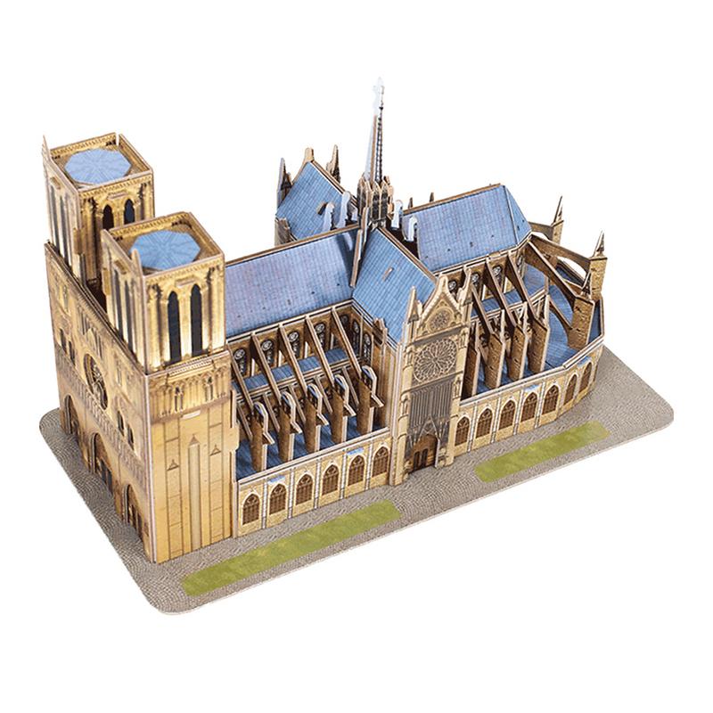 53PCS Famous Building 3D Puzzle Notre Dame 3D Puzzle Toys for Children Adult