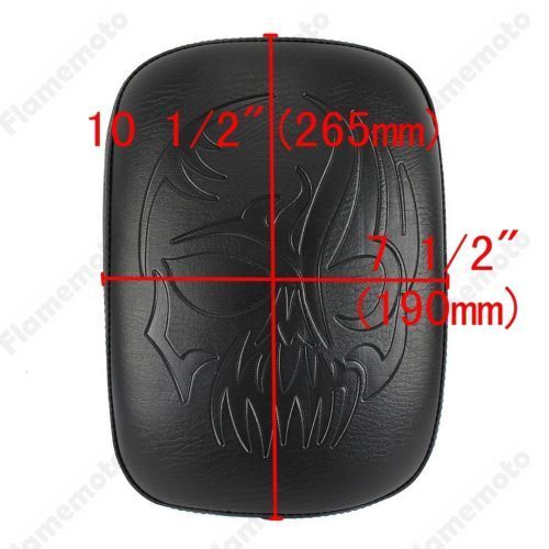 Brown Motorcycle Suction Seat Pillion Pad Rear Passenger Seat For Harley Chopper Cruiser Custom Universal Fit 8 Suction Cups