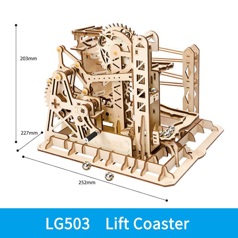 Robotime ROKR DIY 3D Wooden Puzzle Gear Model Building Kit Toys for Children Teens: LG503